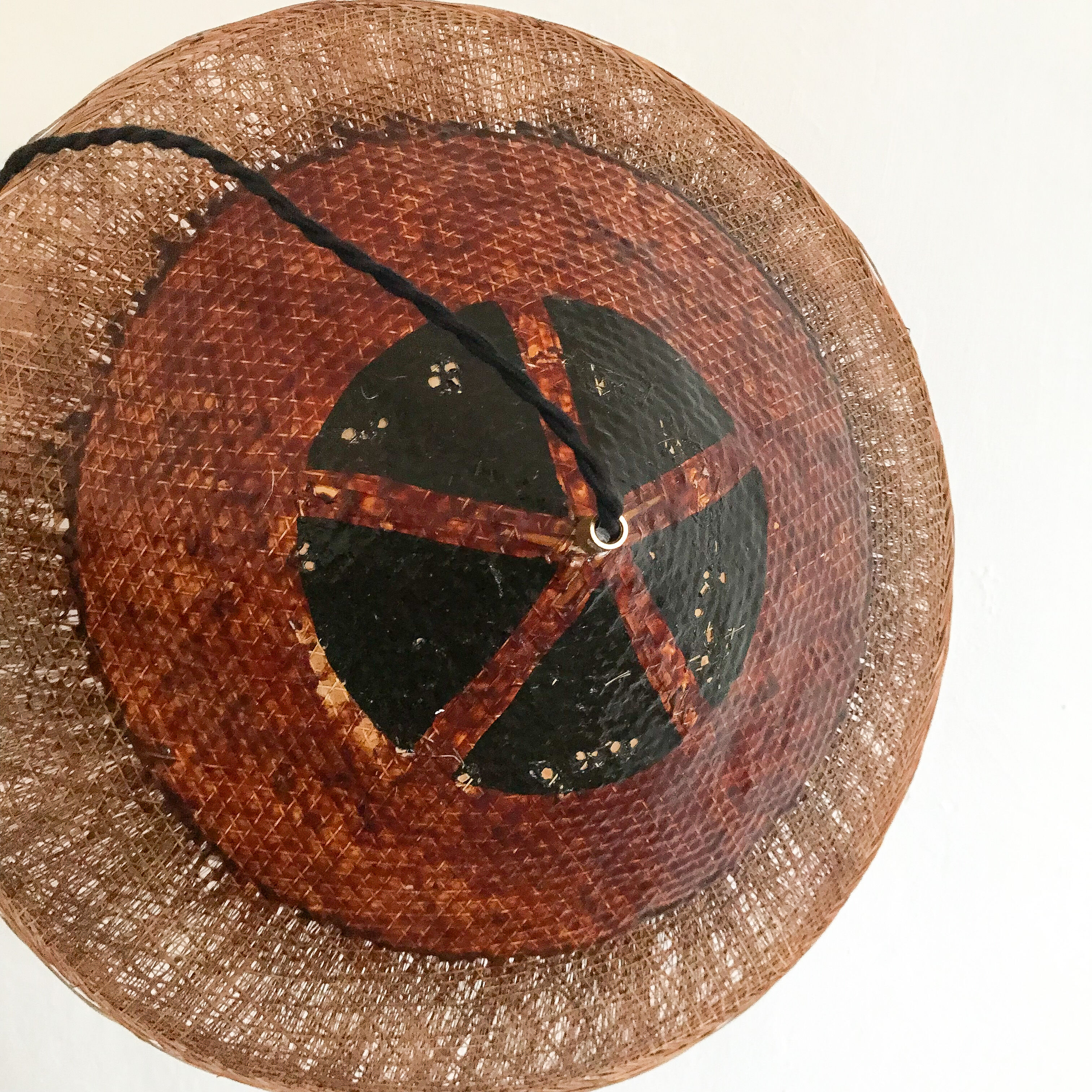 Vintage wicker pendant lamp