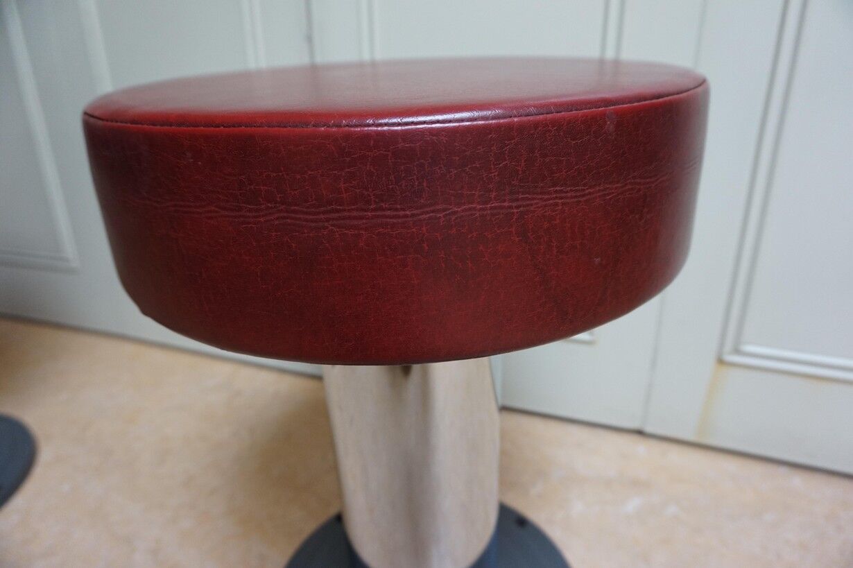 Vintage Belgian Art Deco Style Bar Stools from Frava, 1950s, Set of 4