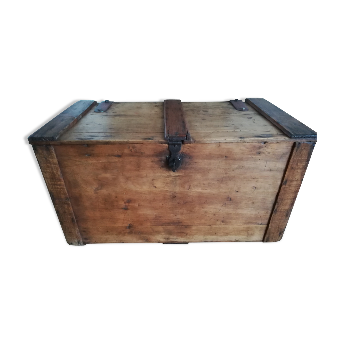Old waxed wood chest