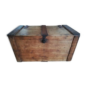 Old waxed wood chest