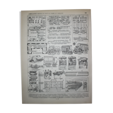 Engraving • Army ambulance, firefighter • Original lithograph from 1898