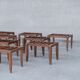 French mid-century wooden luggage racks