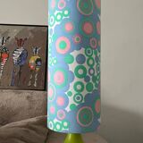 Table lamp with handmade lampshade