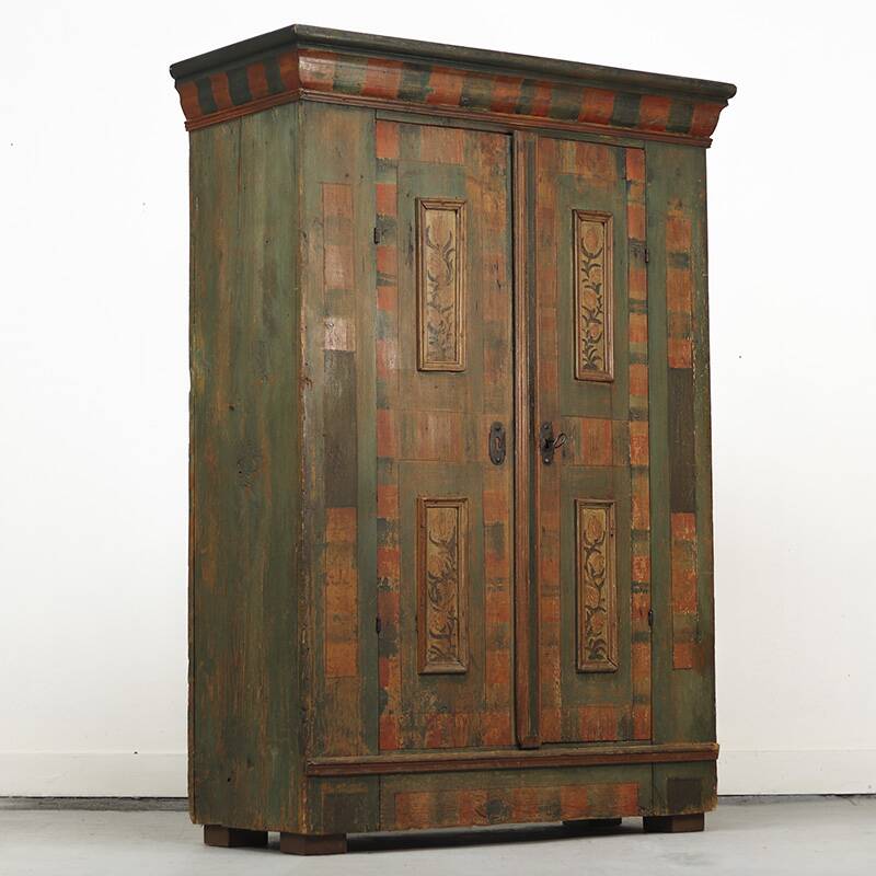 Cabinet de mariée peint d'art populaire, 1790
