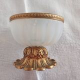 Small alabaster and bronze cup