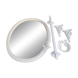 White enameled cast iron bathroom set