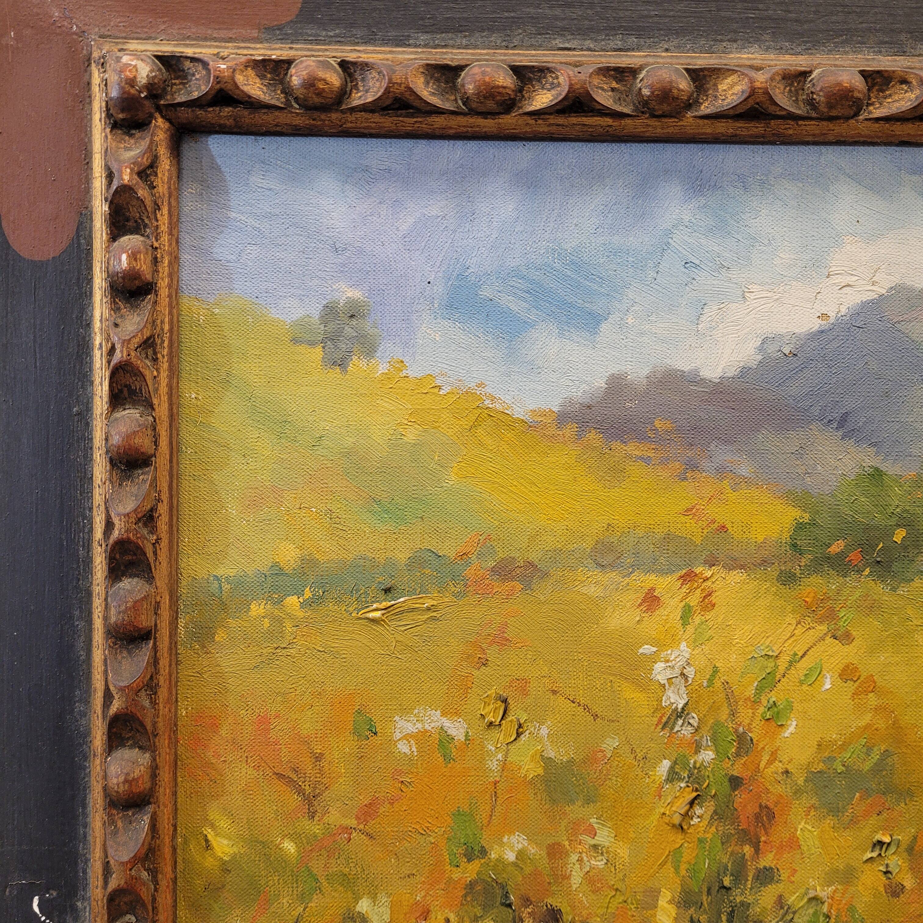 Oleo sobre lienzo “Setembre”, Francesc d’Assis Planas Doria, Escuela catalana, pp. s. XX - Catalonia,