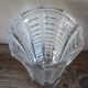Vintage transparent cut glass pedestal vase