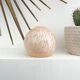 Vintage portable lamp with customizable pink Clichy glass globes