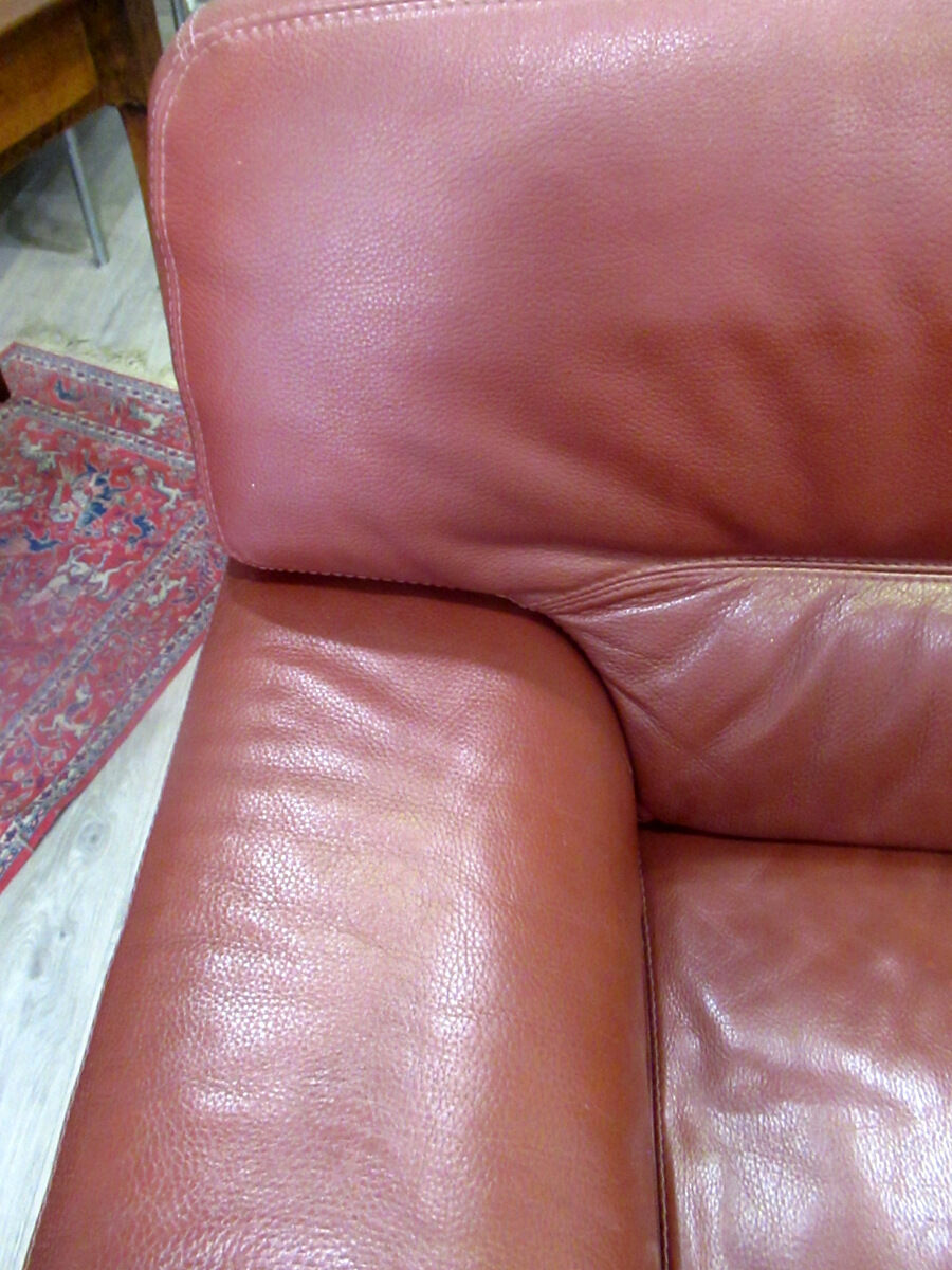 Leather sofa, 2 seats, Roche-Bobois brand