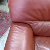 Leather sofa, 2 seats, Roche-Bobois brand
