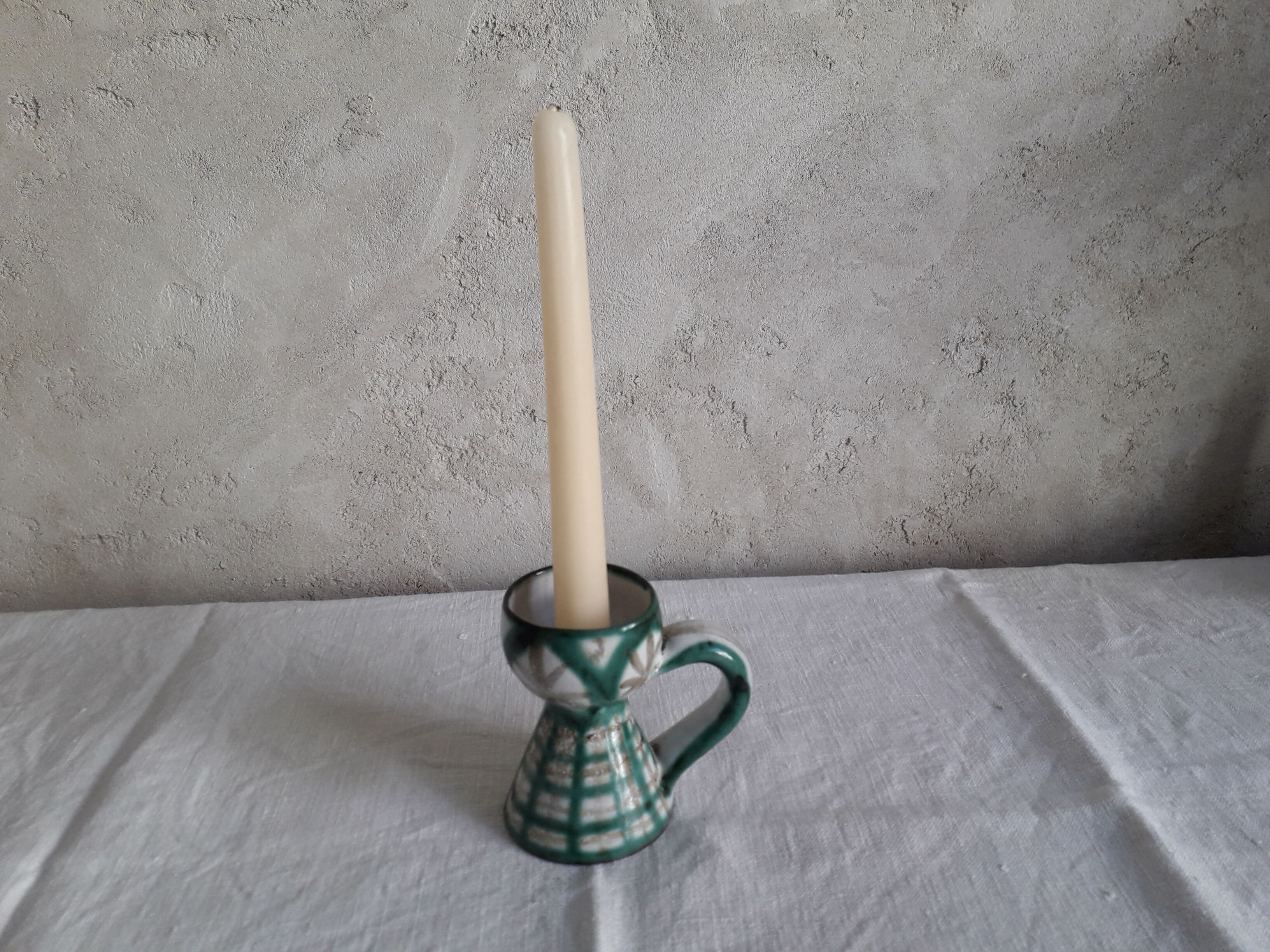Ceramic candle holder by Robert Picault Vallauris vintage