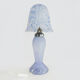 2-light white spotted glass paste mushroom lamp, Art Deco style. Year 60