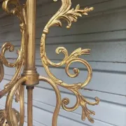 Antique 19th-century chandelier with 4 lights in gilded bronze, Napoleon III style - in working condition.
