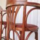 Set of 2 Vintage Bar Chairs: Red Leather Seat, High Pub Stools