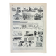 Gravure ancienne 1898, La fabrication du sucre, canne • Lithographie, Planche originale
