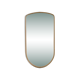 Grand miroir ovoïde vintage à bords dorés et noir - années 1960