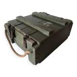Green wooden chest ammunition box