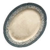 Plat ovale en terre de fer "Sully" Choisy le Roi Hautin Boulenger et Cie