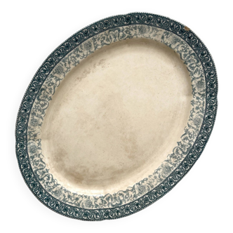 Oval ironstone dish "Sully" Choisy le Roi Hautin Boulenger et Cie