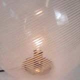 Lampe Venini ronde en verre et laiton