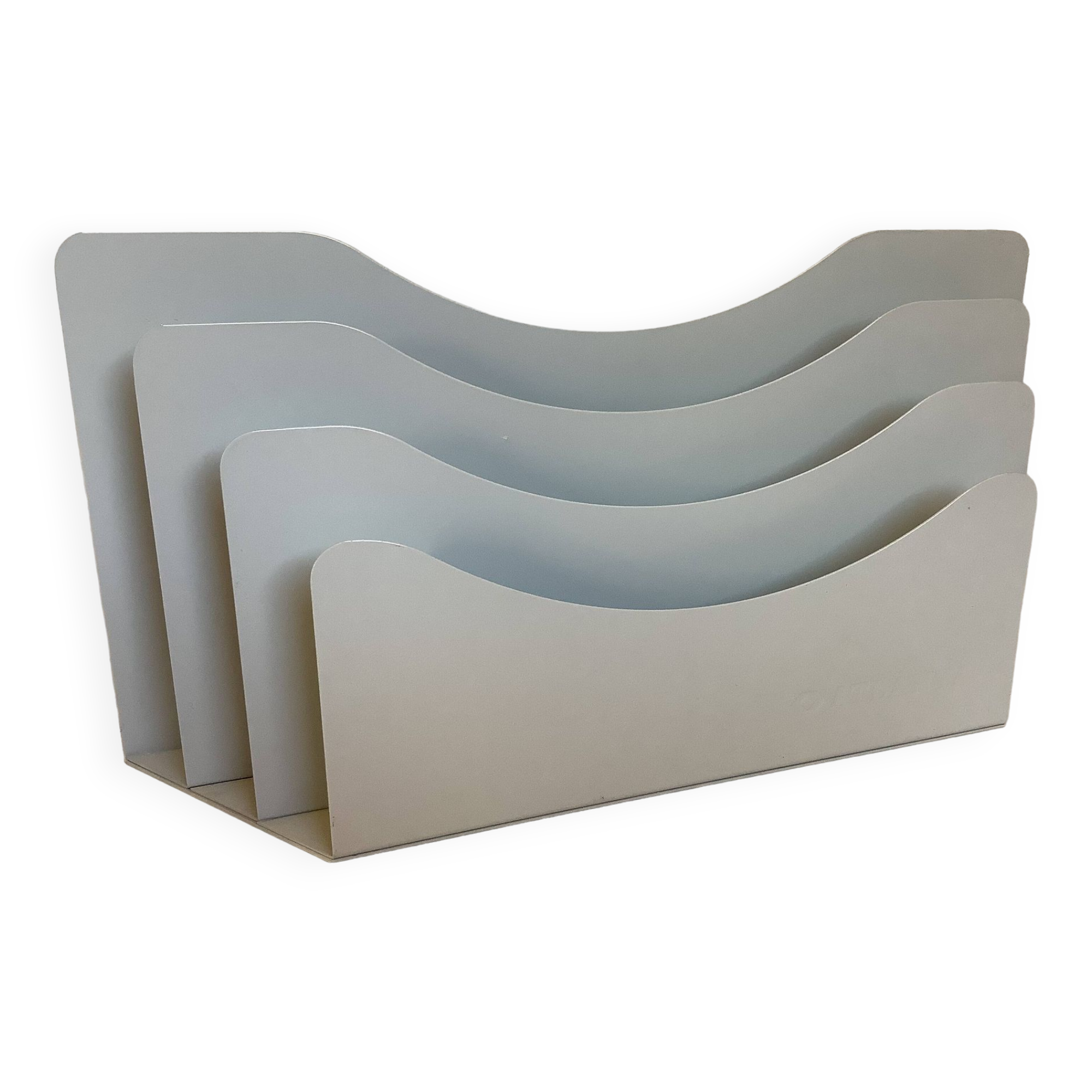 Gray metal wave mail holder