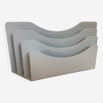 Gray metal wave mail holder