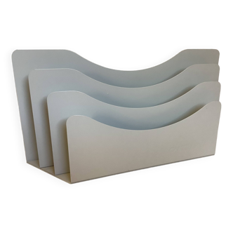 Gray metal wave mail holder