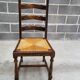 1 set of 6 solid wood chairs with straw seats – Rustic style