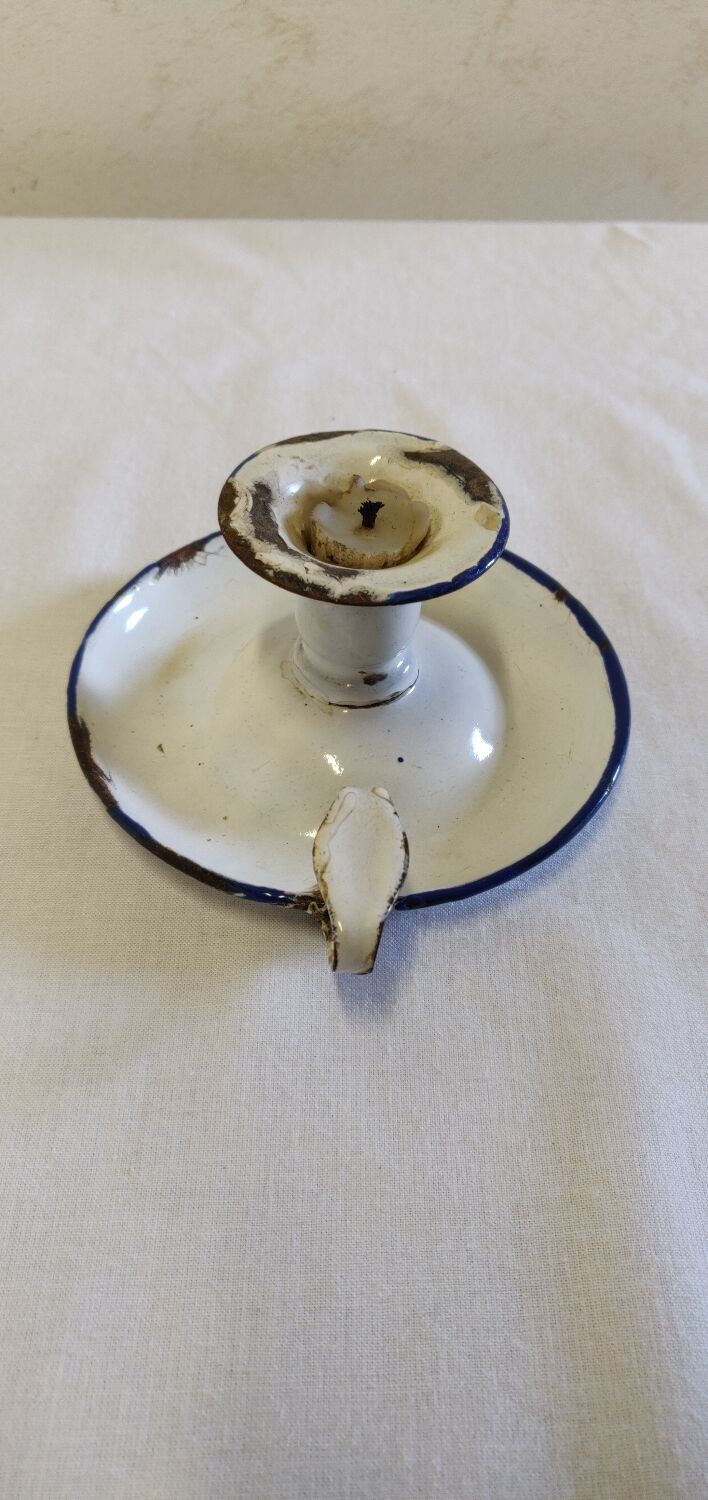 Cellar rat in old enamelled sheet metal