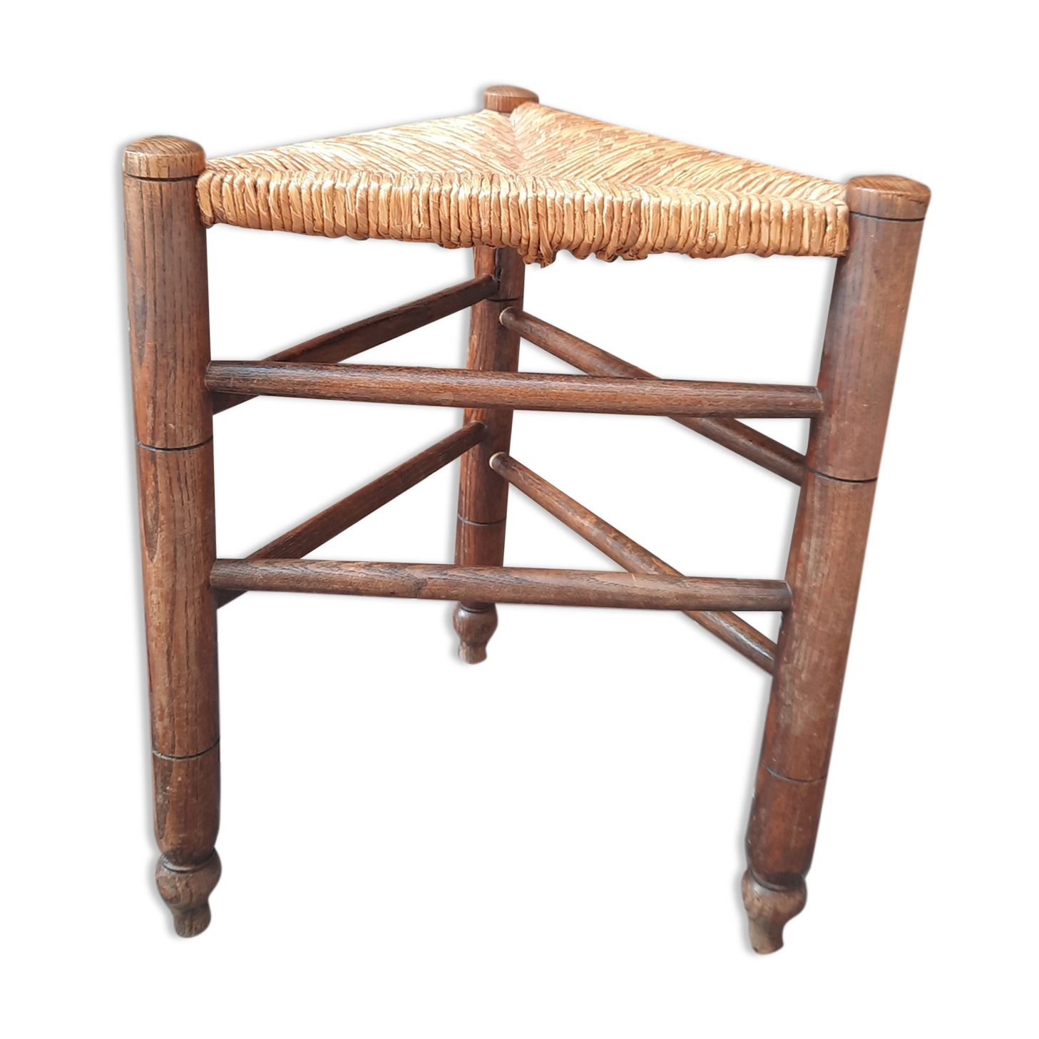 Tabouret triangulaire style Charlotte Perriand