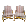 Paire de fauteuil tapissés de style louis xv