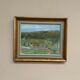 Oil on Panel “Landscape with a Hut” by Carl Einar, Vintage & Framed 38.5×32cm