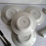 4 Deep Plates in earthenware Moulin des Loups & Hamage model Lucien