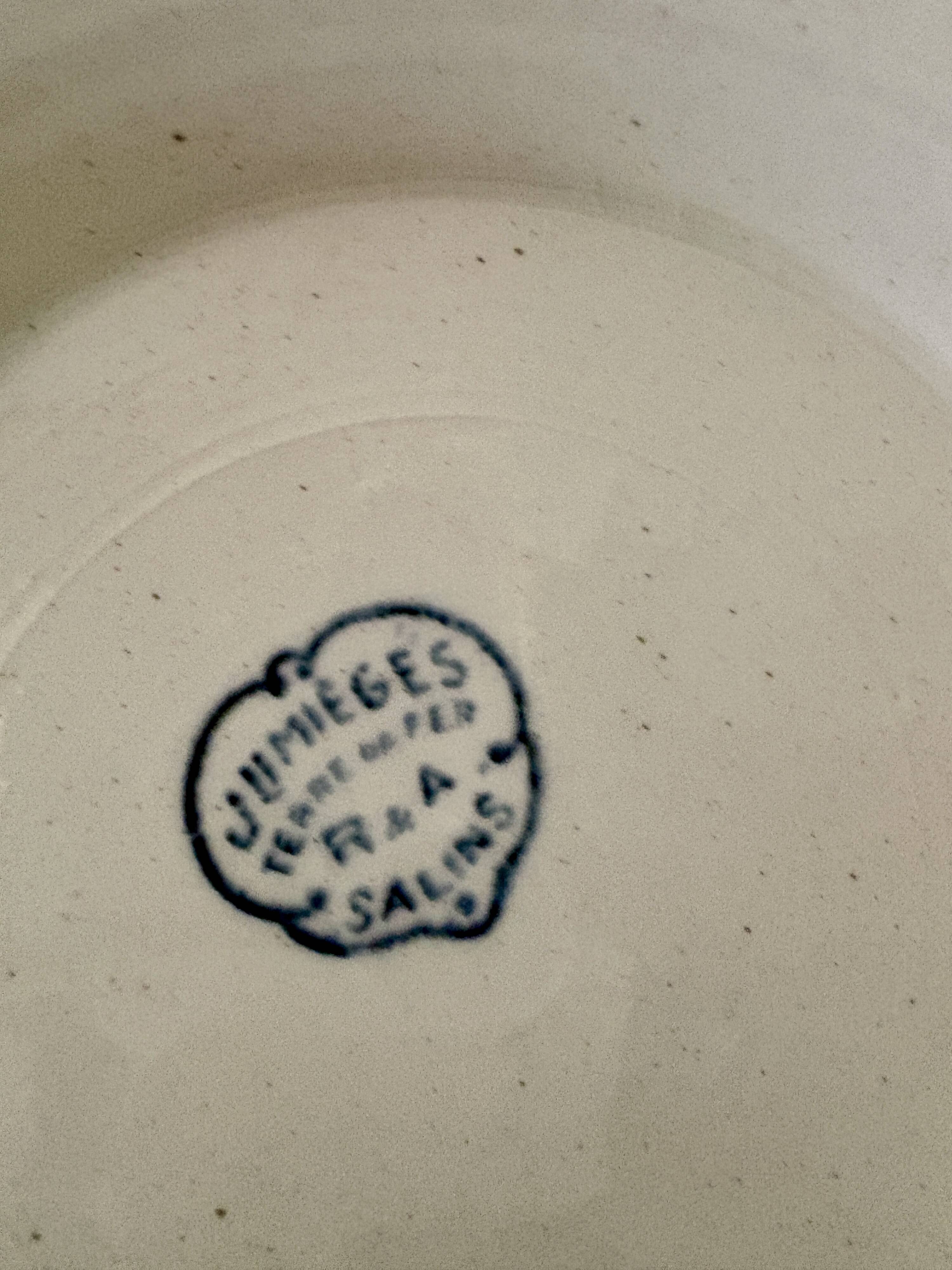 Compote dish - footed plate in ironstone model Jumièges from Salins