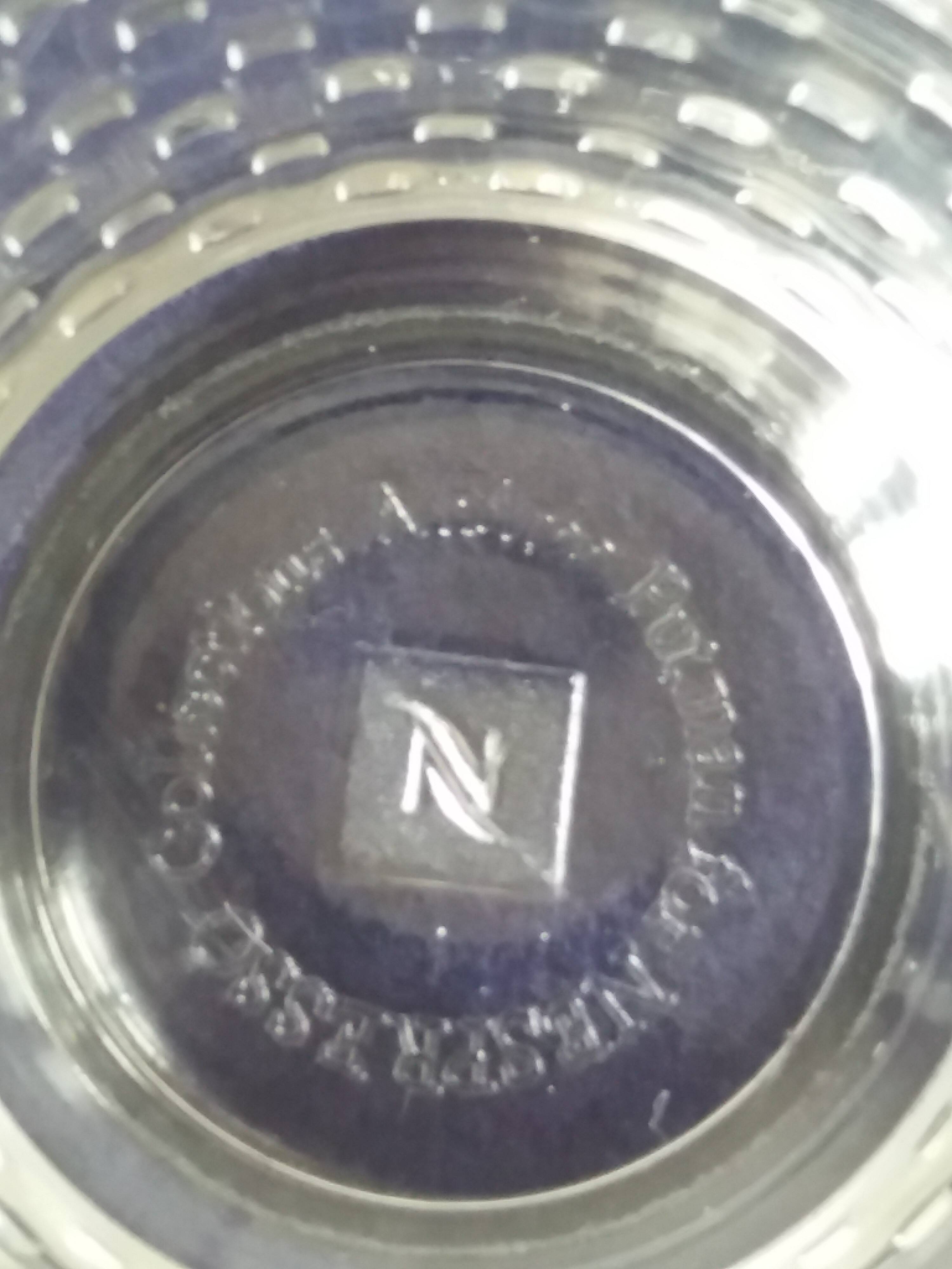 Set of 4 large nespresso ritual glass cups by andree putman