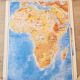 Affiche scolaire murale Afrique physique, politique 140 cm x 97 cm de marque Soral