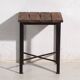 Vintage industrial stool made of pine wood and iron – Central Europe, circa 1950