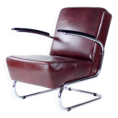 Fauteuil unique produit à l'époque du Bauhaus, entièrement restauré pour le 21e siècle. le fauteuil