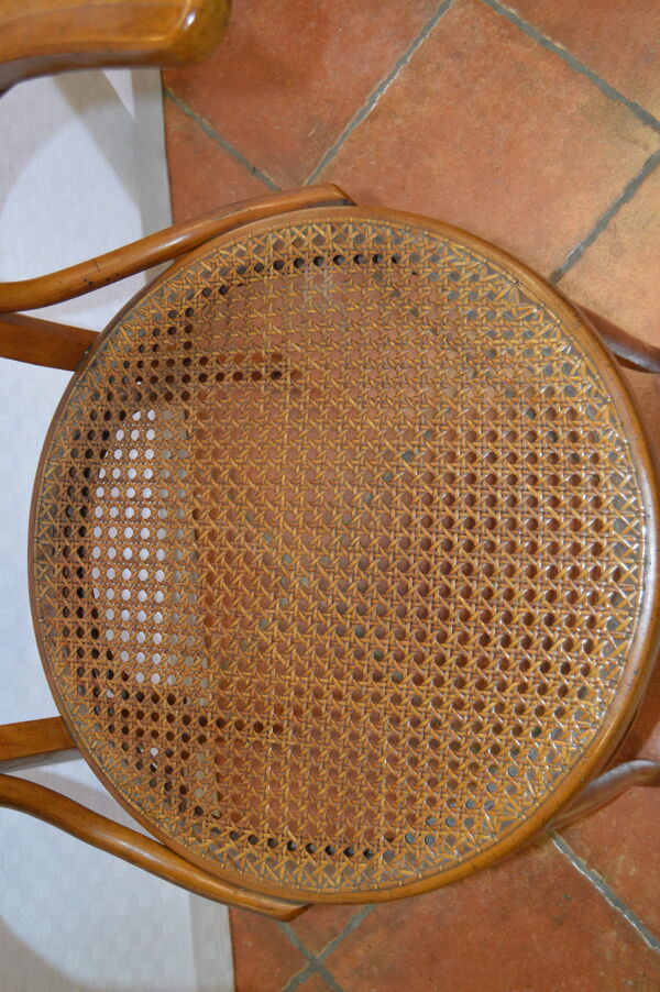 Fauteuil de bureau en bois courbé de marque Baumann