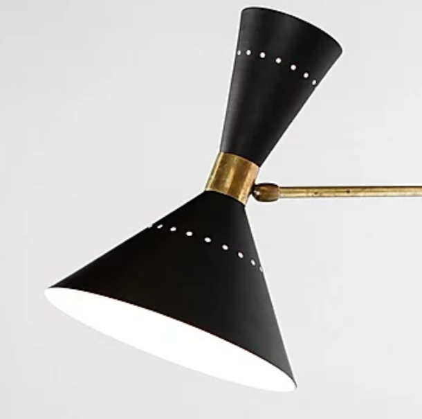 Black articulable arm wall sconce