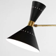 Black articulable arm wall sconce
