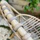 Set of 3 vintage rattan armchairs