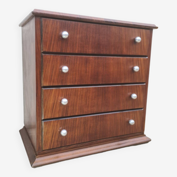 Vintage 1940 art deco chest of drawers in rosewood