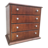 Vintage 1940 art deco chest of drawers in rosewood