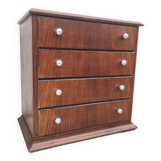 Vintage 1940 art deco chest of drawers in rosewood