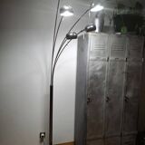 5-lamp chrome floor lamp with marble base