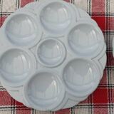 Set of 4 Sarreguemines art deco seafood plates