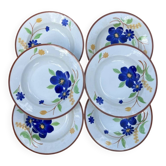 Gien - 6 Tournefeuille soup plates