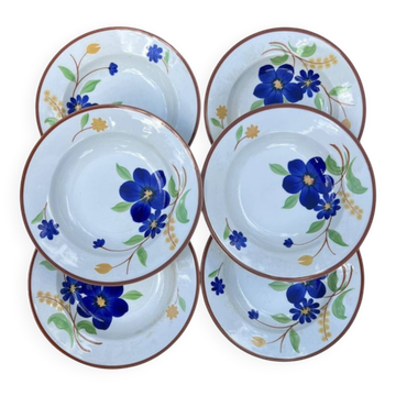 Gien - 6 deep plates Tournefeuille